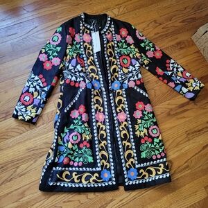 COPY - NWT Tendency Women's Floral Boho Ethnic Overcoat Blazer - Women's Size L